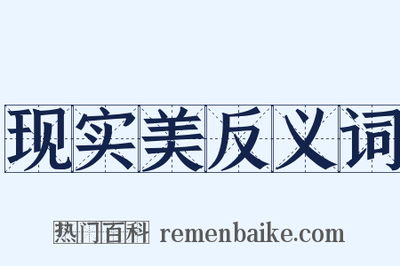 现实美反义词是什么意思的图片